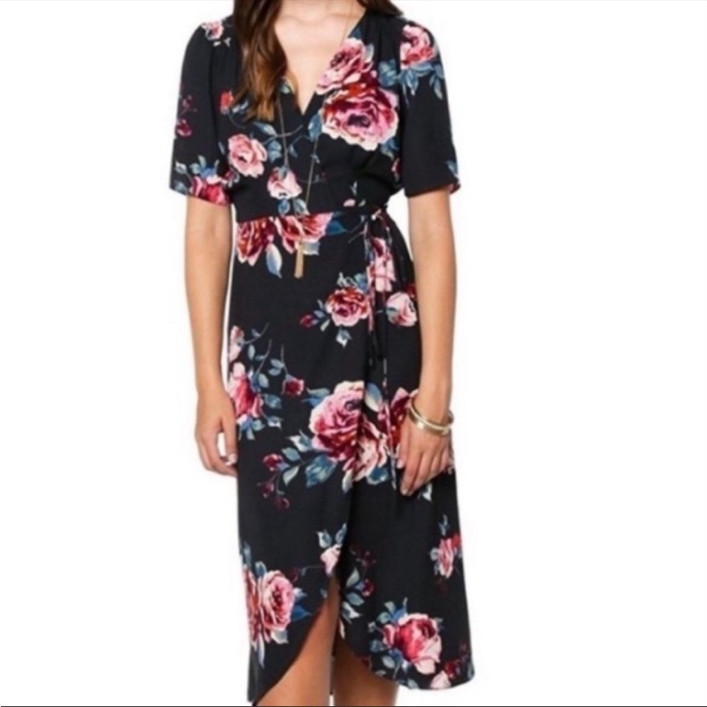 Everly floral midi dress
